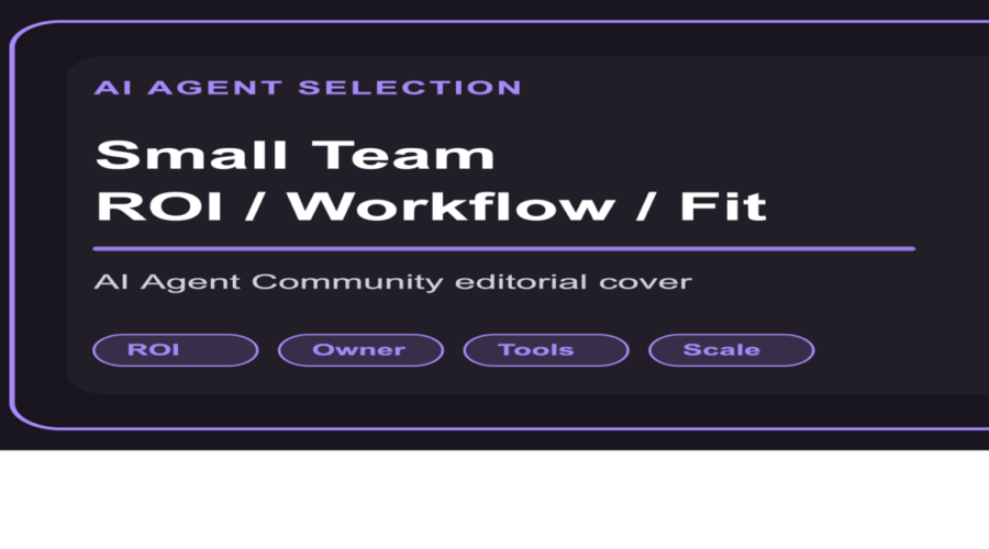 小团队 AI Agent 选型清单封面图，包含 OpenClaw、ROI、Workflow 和 Team Fit 关键词组合