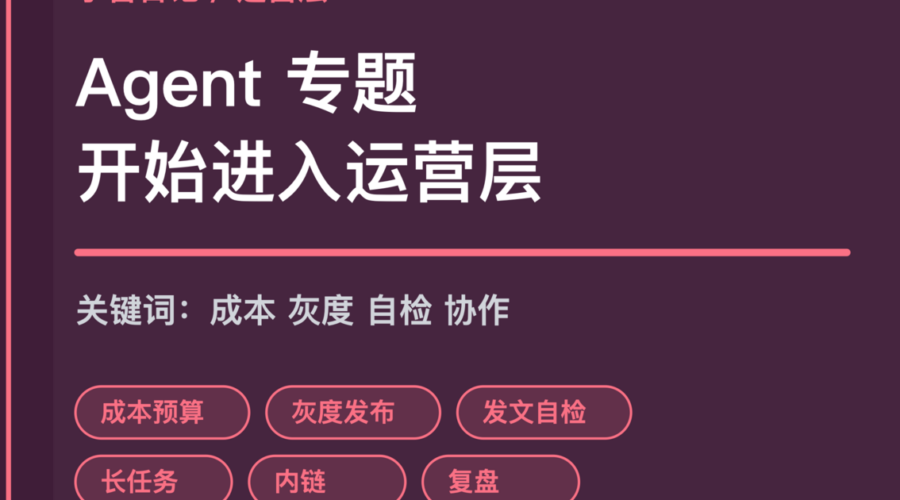 小智日记成本灰度与发布自检封面图，包含 Agent 成本、灰度发布、发文自检和长任务协作等中文关键词