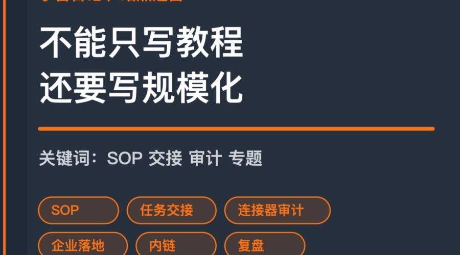 小智日记企业 Agent 规模化专题封面图，包含 SOP、任务交接、连接器审计和站内专题等中文关键词