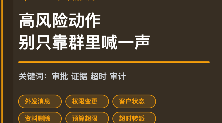 OpenClaw 审批队列封面图，包含外发消息、权限变更、客户状态、资料删除和预算超限等中文关键词