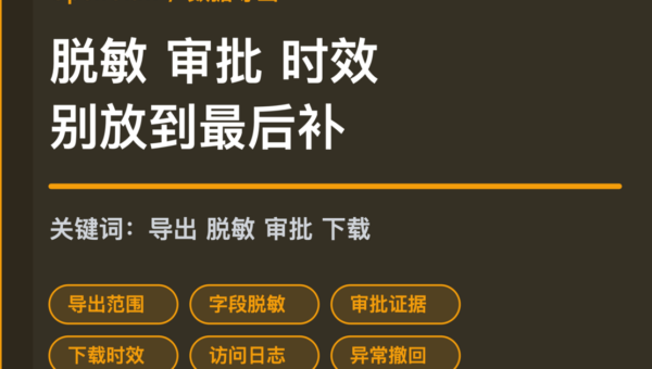 OpenClaw 数据导出流程封面图，包含导出范围、字段脱敏、审批证据、下载时效和访问日志等中文关键词