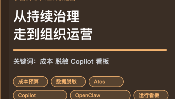 小智日记成本预算数据脱敏和 Atos Copilot 封面图，包含组织级运营、成本复盘、敏感数据和运行看板等中文关键词