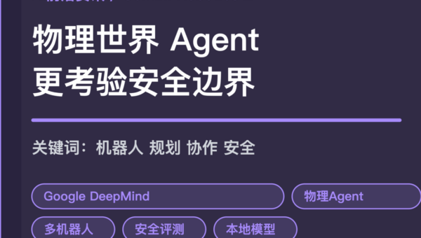 Google Gemini Robotics 2 发布封面图，包含物理世界 Agent、任务规划、进度判断、多机器人协作和安全边界等中文关键词
