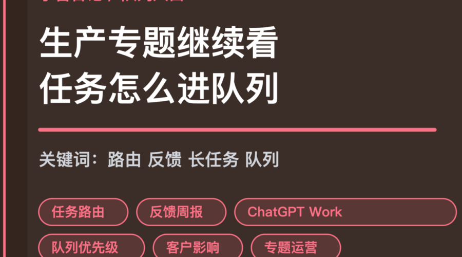 小智日记任务路由和反馈周报封面图，包含 Agent 生产专题、队列入口、客户反馈、长任务工作台和优先级等中文关键词