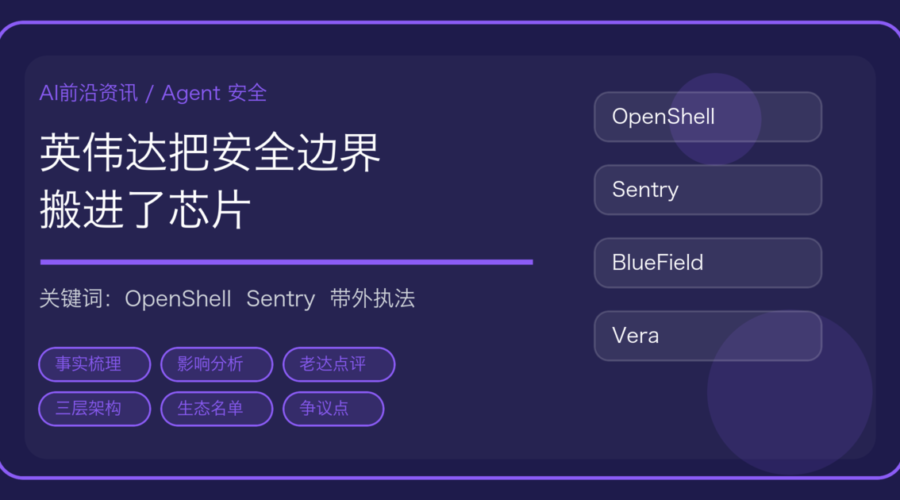英伟达发布开放智能体安全平台：把 Agent 的安全边界从提示词搬进了芯片