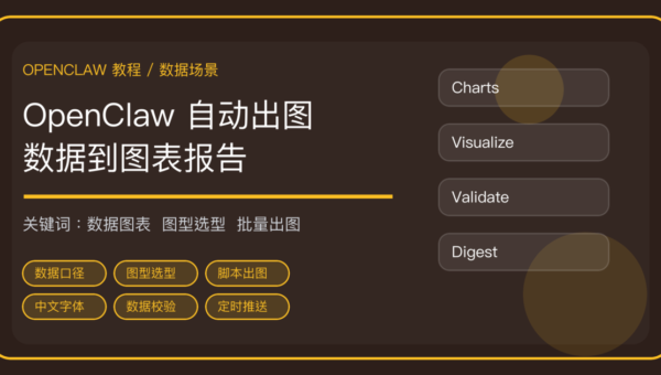 OpenClaw 自动生成数据图表：读表格、选图型、批量出图到图表报告流程