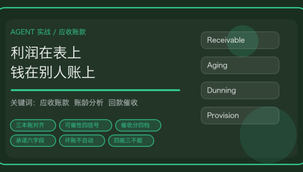 用 AI Agent 做应收账款与回款催收：三本账、催收分级到坏账准备