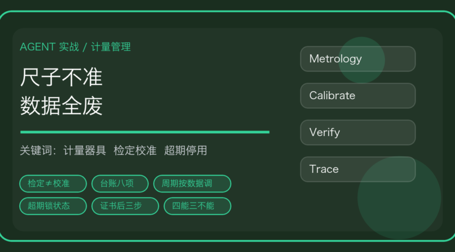 用 AI Agent 做计量器具校准与检定：量具台账、检定周期到超期停用一条线