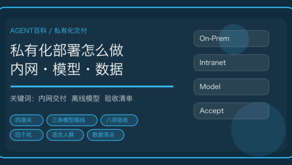 AI Agent 私有化部署怎么做：内网、模型、数据、运维四道关和一份验收清单