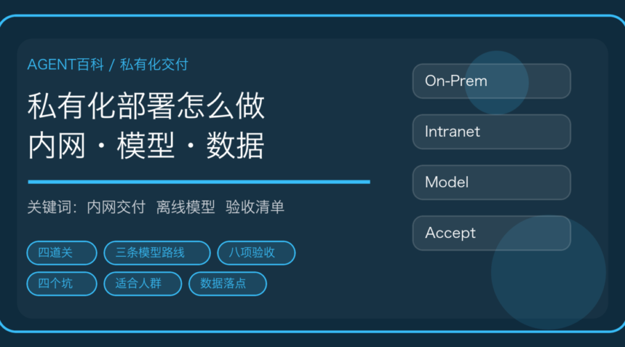 AI Agent 私有化部署怎么做：内网、模型、数据、运维四道关和一份验收清单