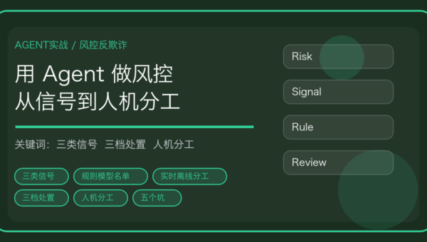 用 AI Agent 做风控与反欺诈：三类信号组合与人机分工