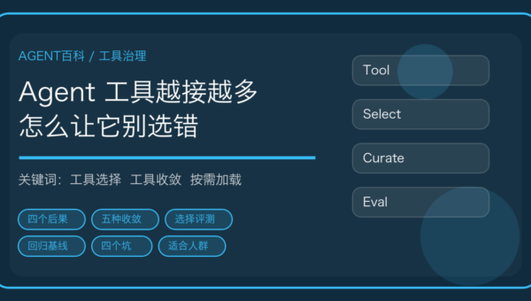 AI Agent 工具越接越多怎么让它别选错：工具收敛、按需加载与选择准确率评测