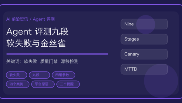 AWS 九段 Agent 评测框架：软失败、金丝雀监控与质量门禁