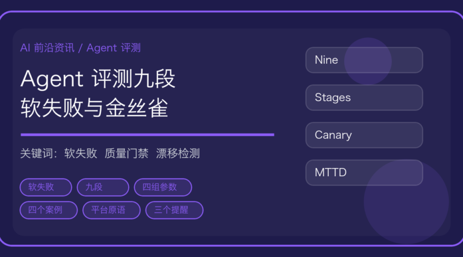 AWS 九段 Agent 评测框架：软失败、金丝雀监控与质量门禁