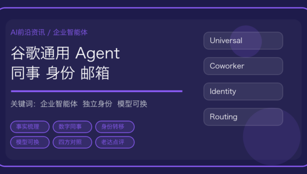 谷歌发布通用型 Gemini 企业智能体：Agent 有了独立邮箱与审计身份