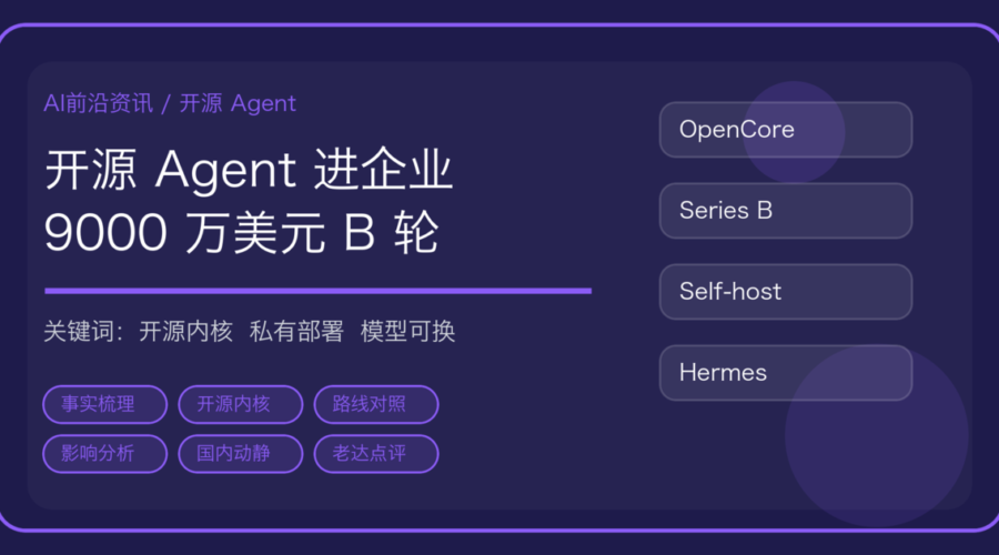 Nous Research 完成 9000 万美元 B 轮并推出开源 Agent 企业版 Hermes
